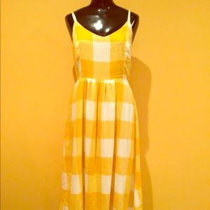 Sweet yellow gingham dress